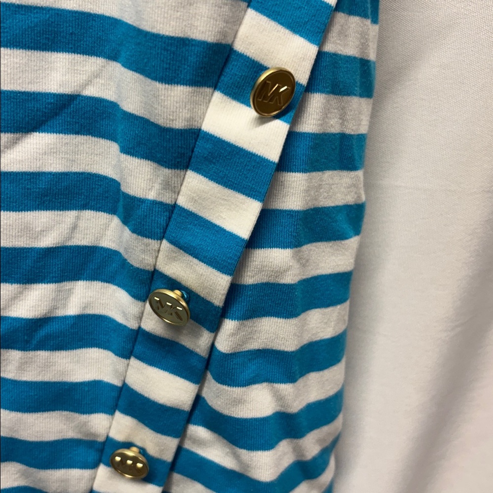 MICHAEL Michael Kors Blue and White Striped Dress - Picture 4 of 6